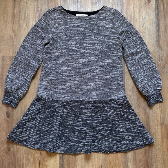 LOFT Dresses & Skirts - Holiday ready Loft Black & Gray Tweed Look Mini Dress Sz. S (9)